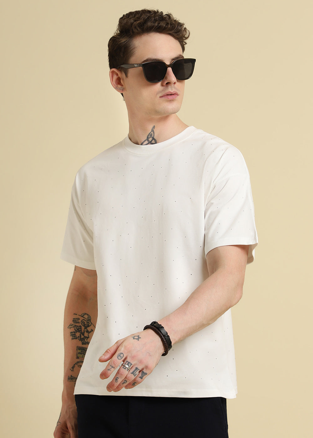 Stud White Oversized T-shirt