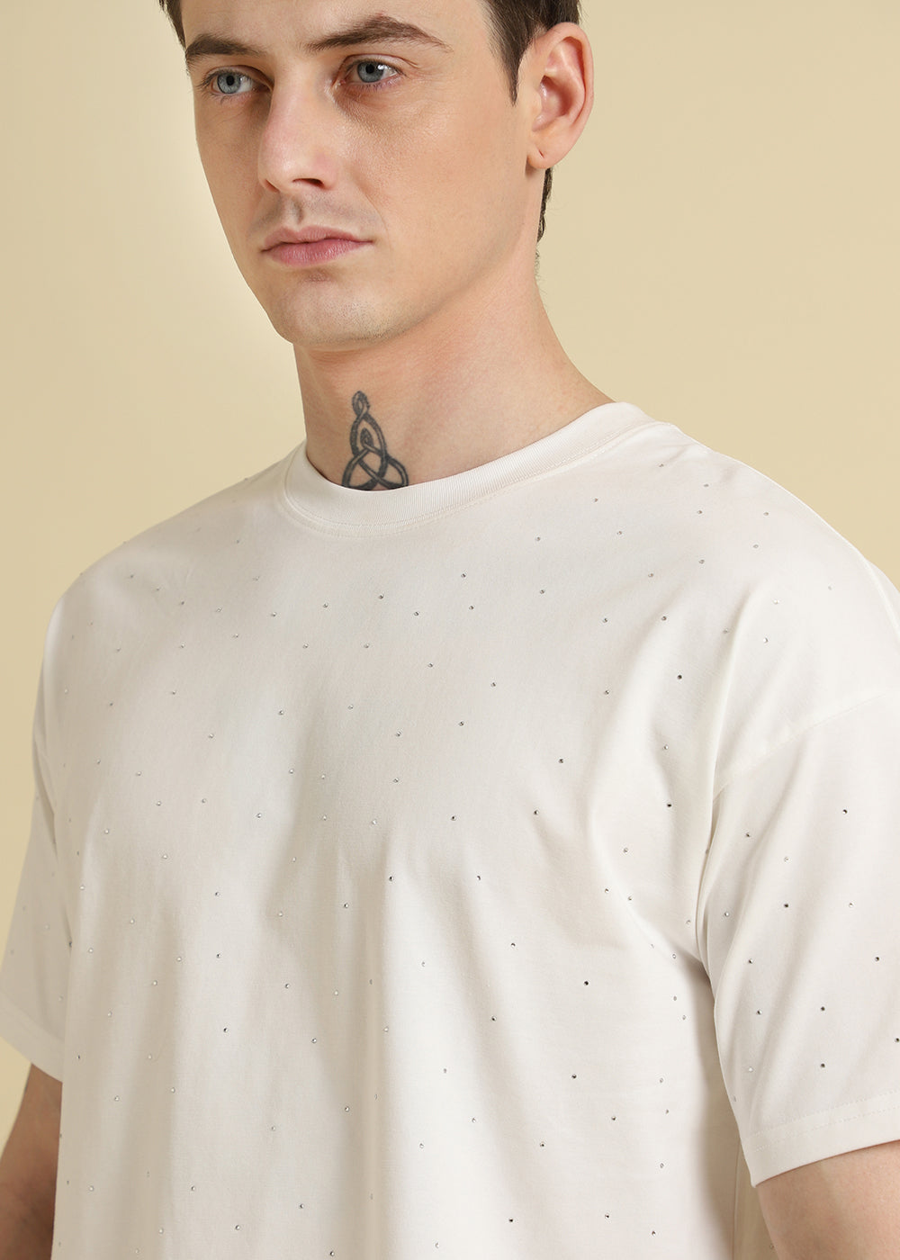 Stud White Oversized T-shirt