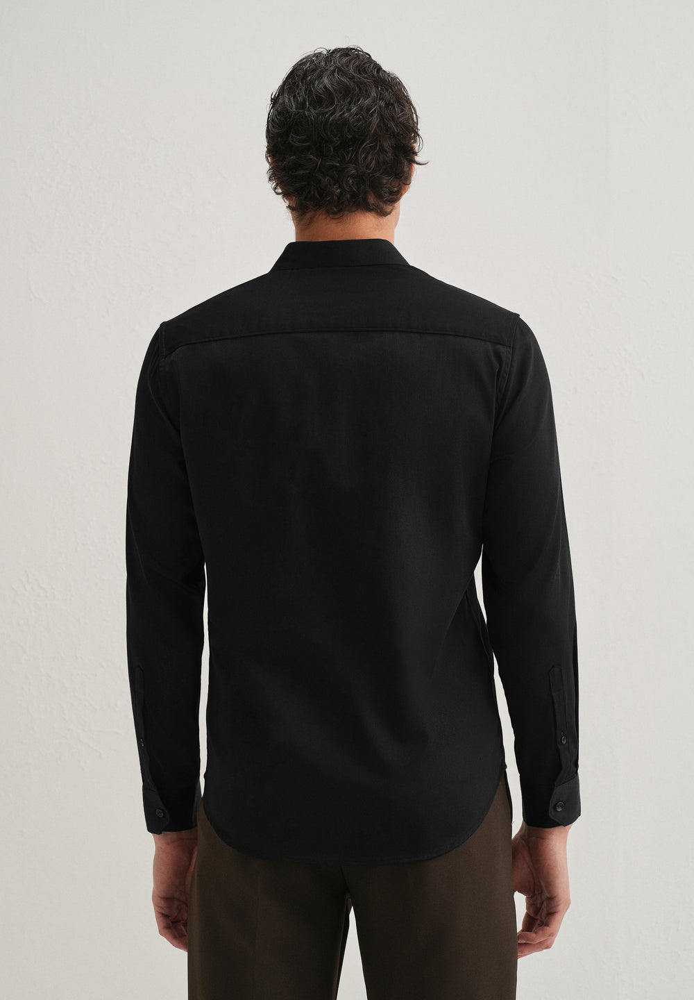 Studded Flash Brooch Black Designer Shirt