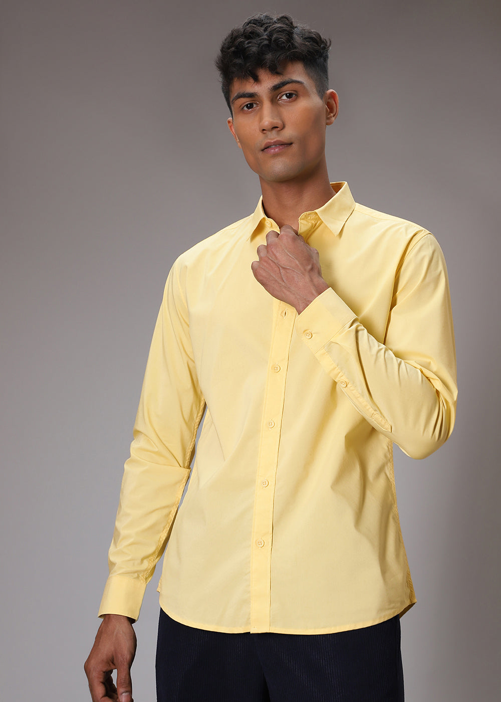 Sunlit Yellow Cotton Shirt