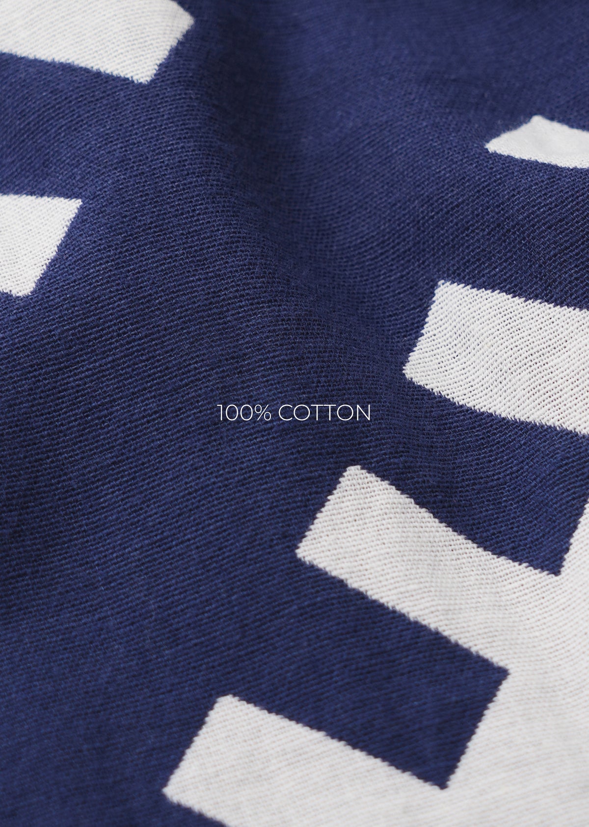 Navy Blue Geometric Jacquard Shirt