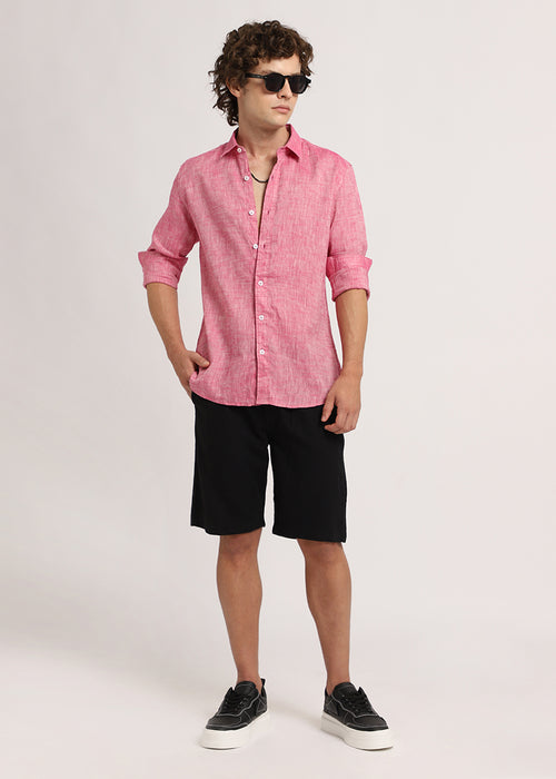 Taffy Pink Linen Shirt