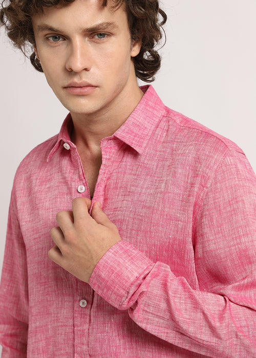 Taffy Pink Linen Shirt