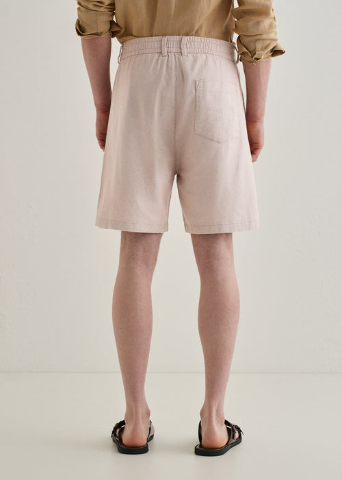 Tan Beige Linen Shorts