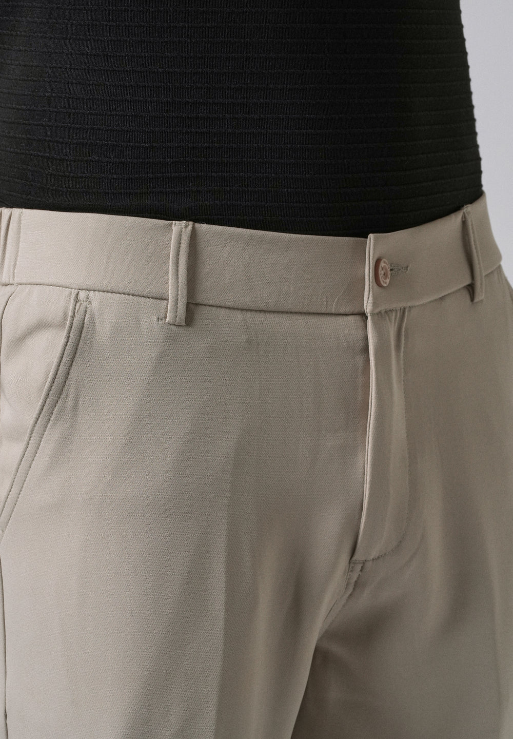 Tan Beige Relaxed Fit Trousers