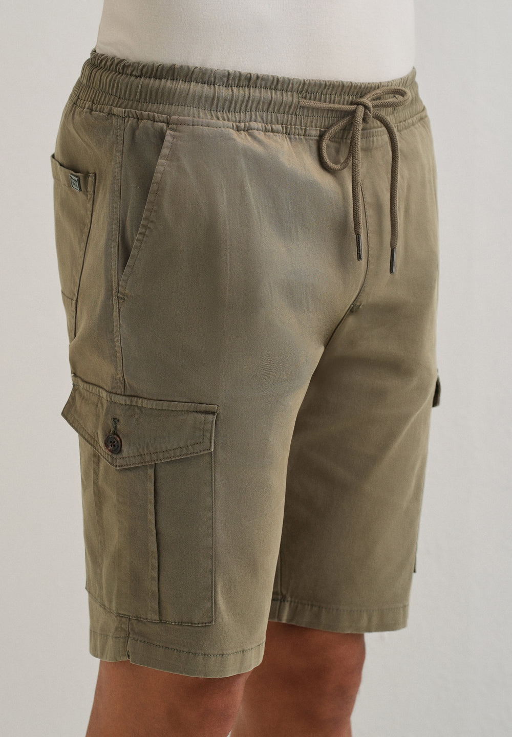 Tan Brown Cotton Cargo shorts