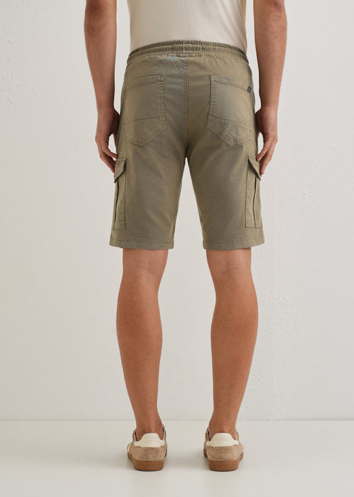 Tan Brown Cotton Cargo shorts