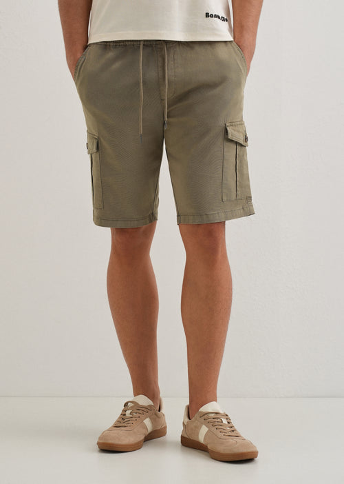 Tan Brown Cotton Cargo shorts