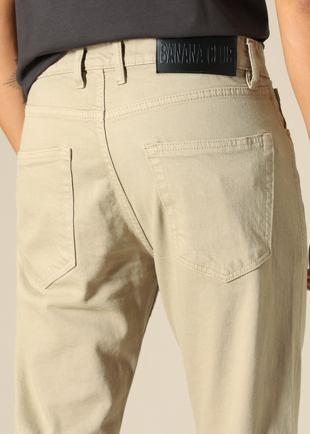 Tan Carrot Fit Denim