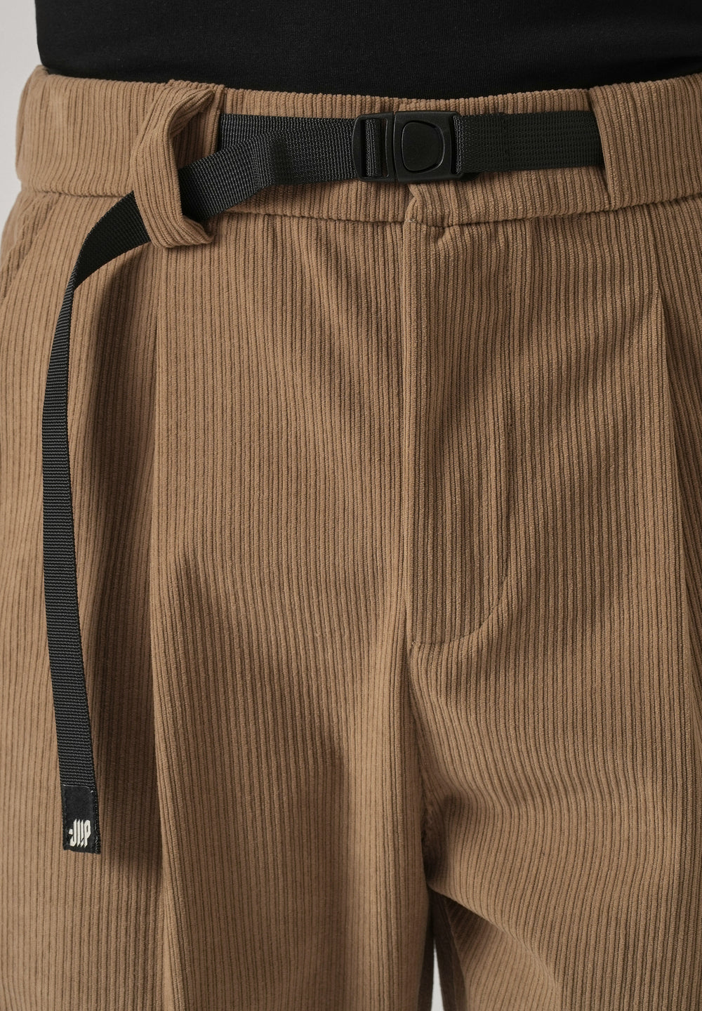 Tan Corduroy Belted Pant