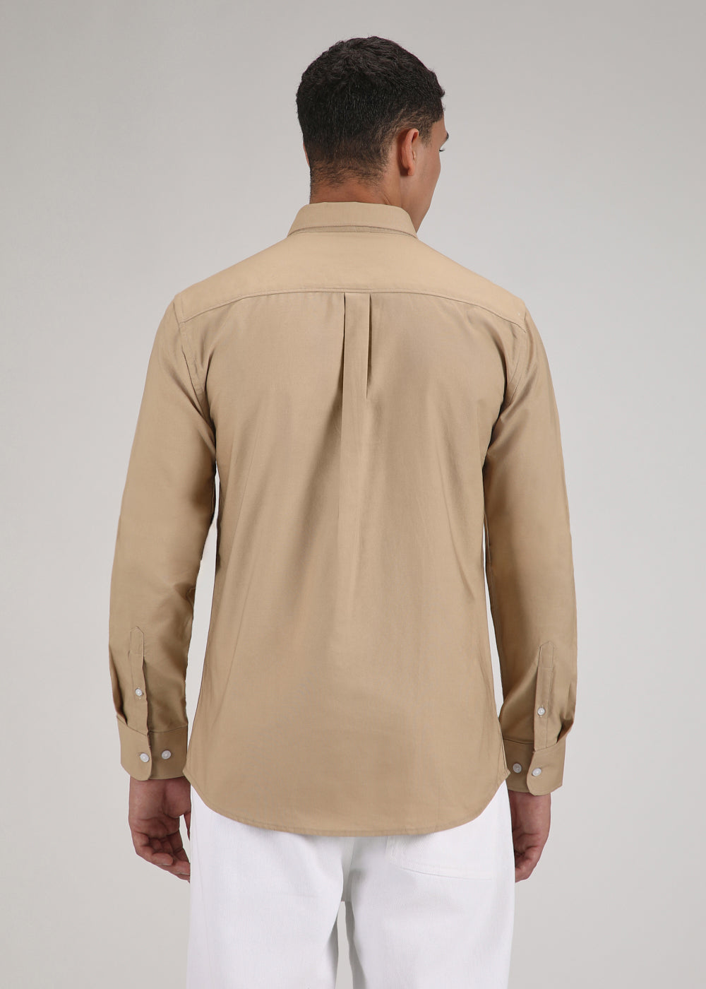 Tan Cotton Oxford Shirt