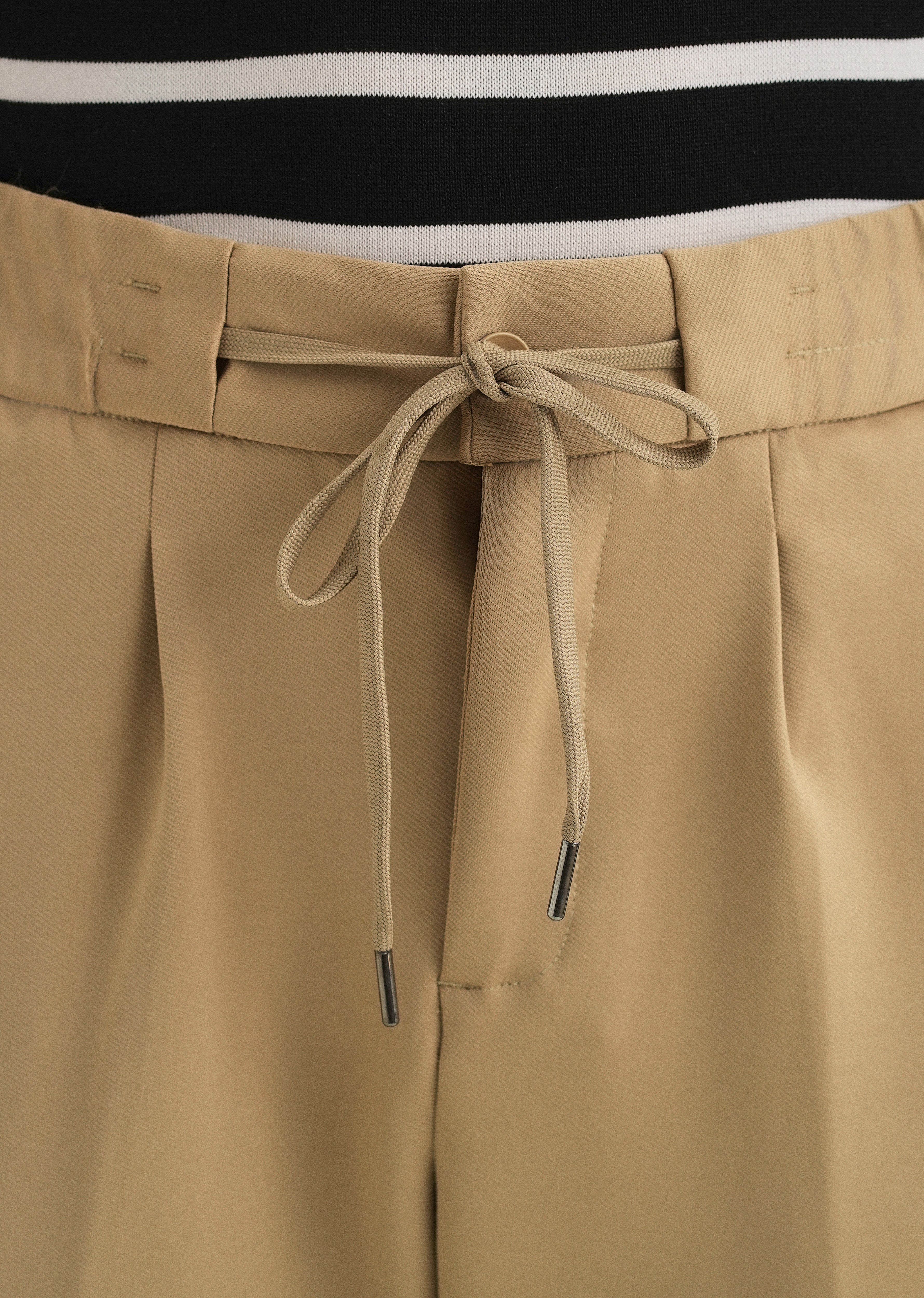 Tan Drawstring Trousers