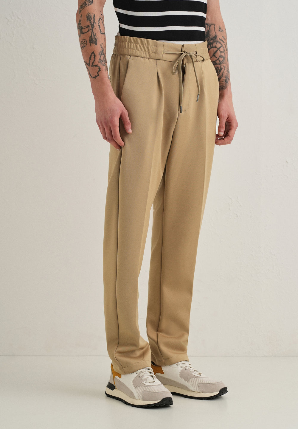 Tan Drawstring Trousers