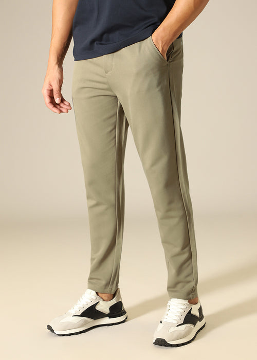 Tan Green Regular Fit Trouser