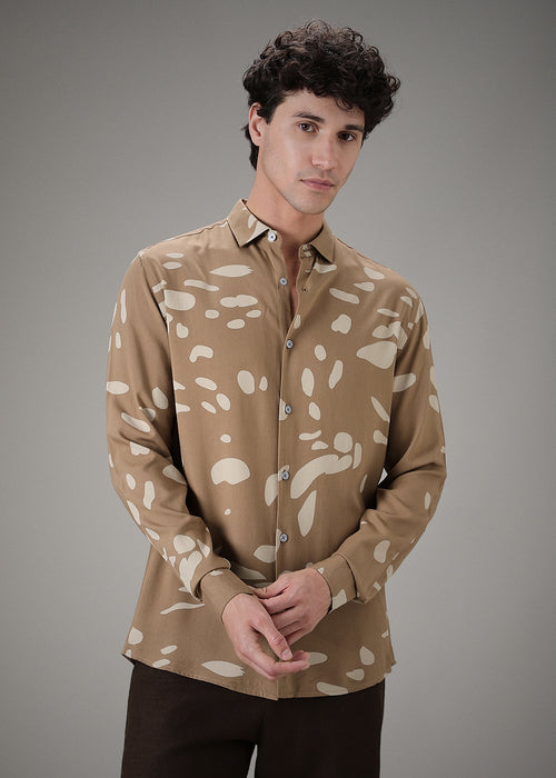 Tan Printed Shirt