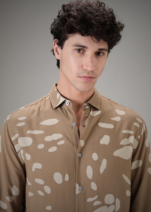 Tan Printed Shirt