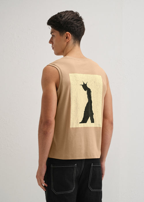 Tan Printed Tank