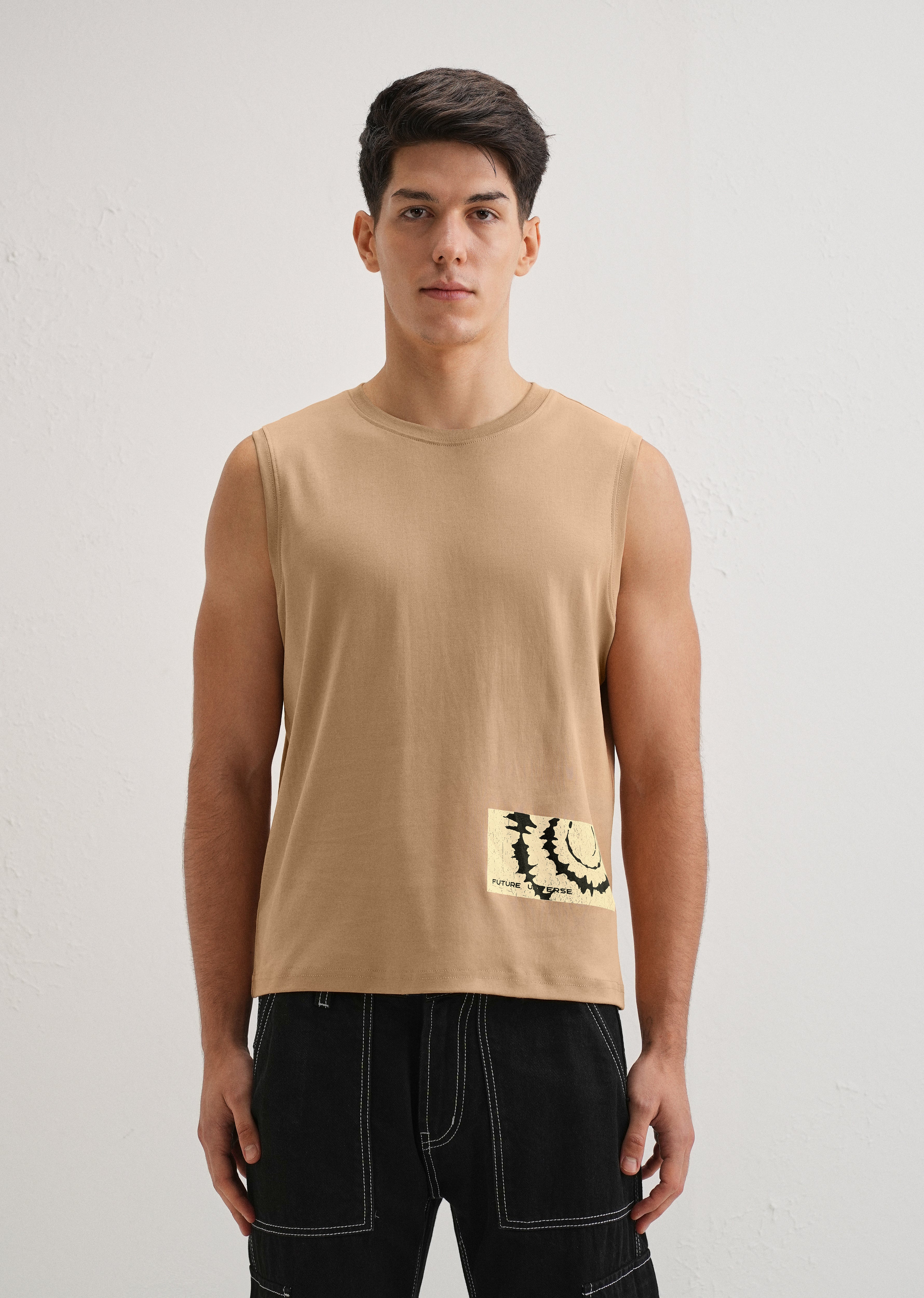 Tan Printed Tank