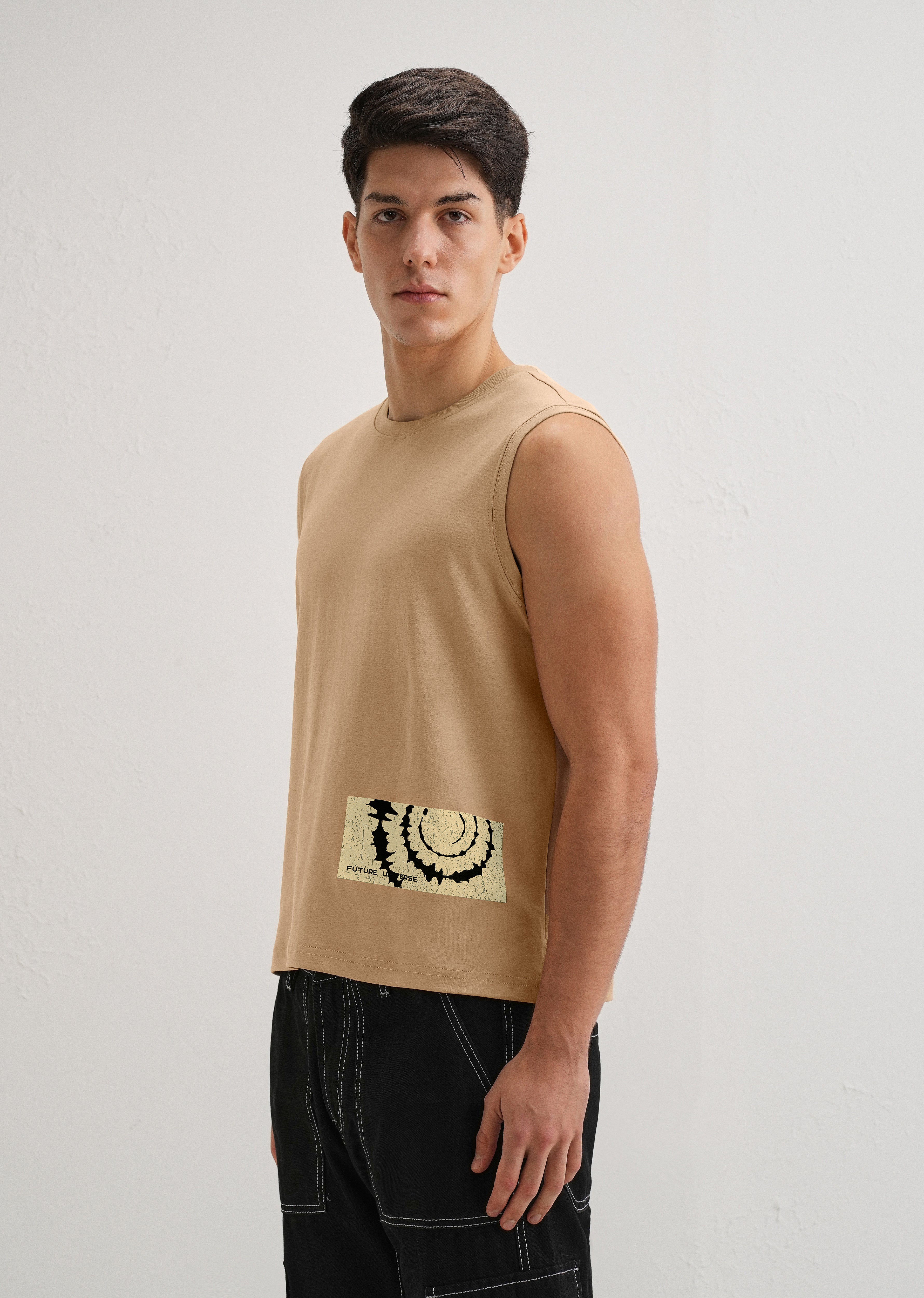 Tan Printed Tank
