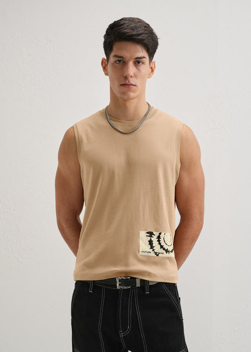 Tan Printed Tank