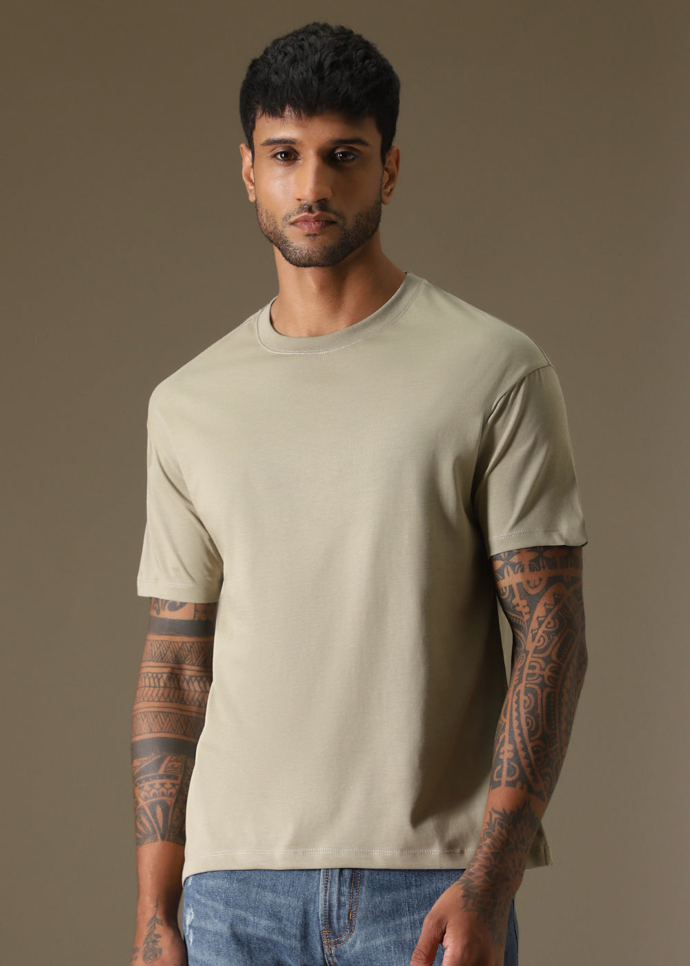 Tan Regular Fit T-shirt