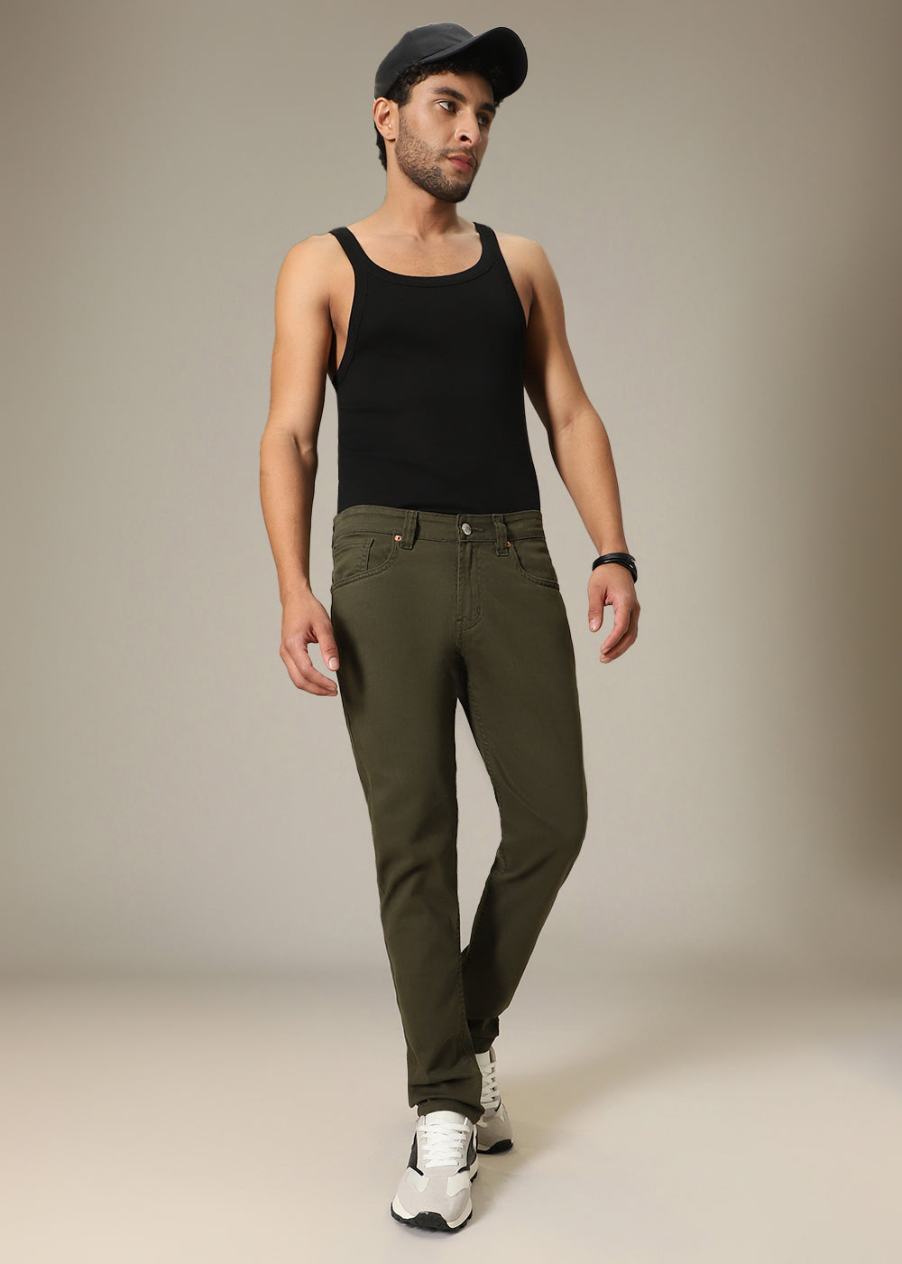 Tate Olive Slim fit Jeans