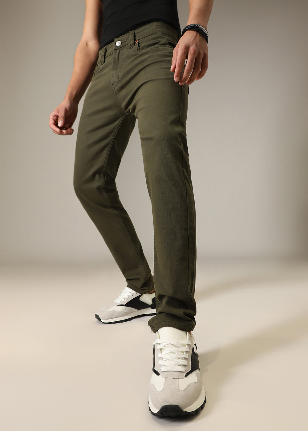 Tate Olive Slim fit Jeans