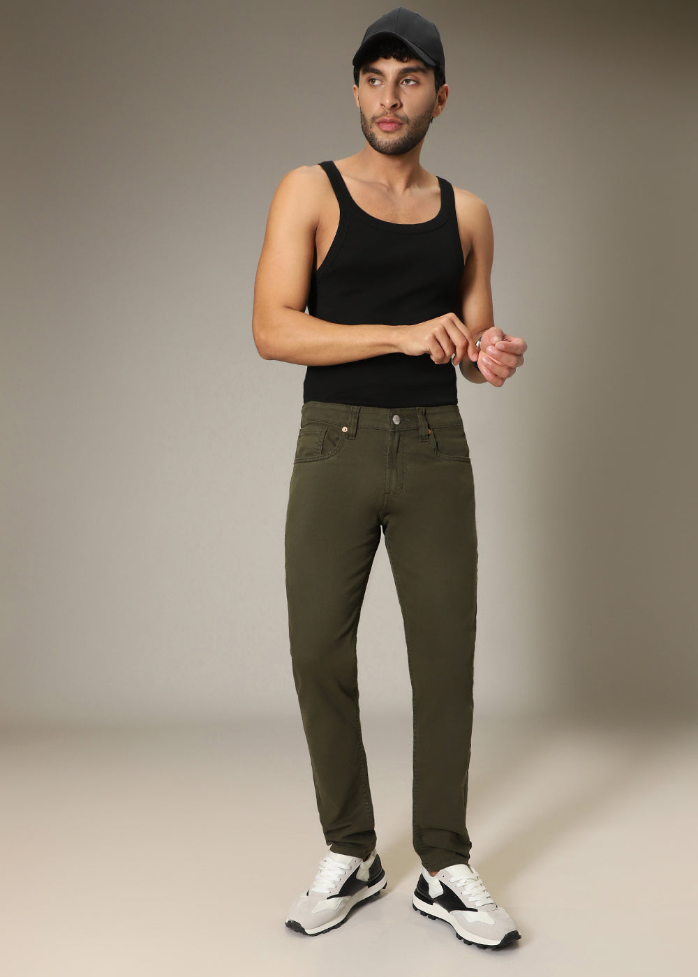 Tate Olive Slim fit Jeans