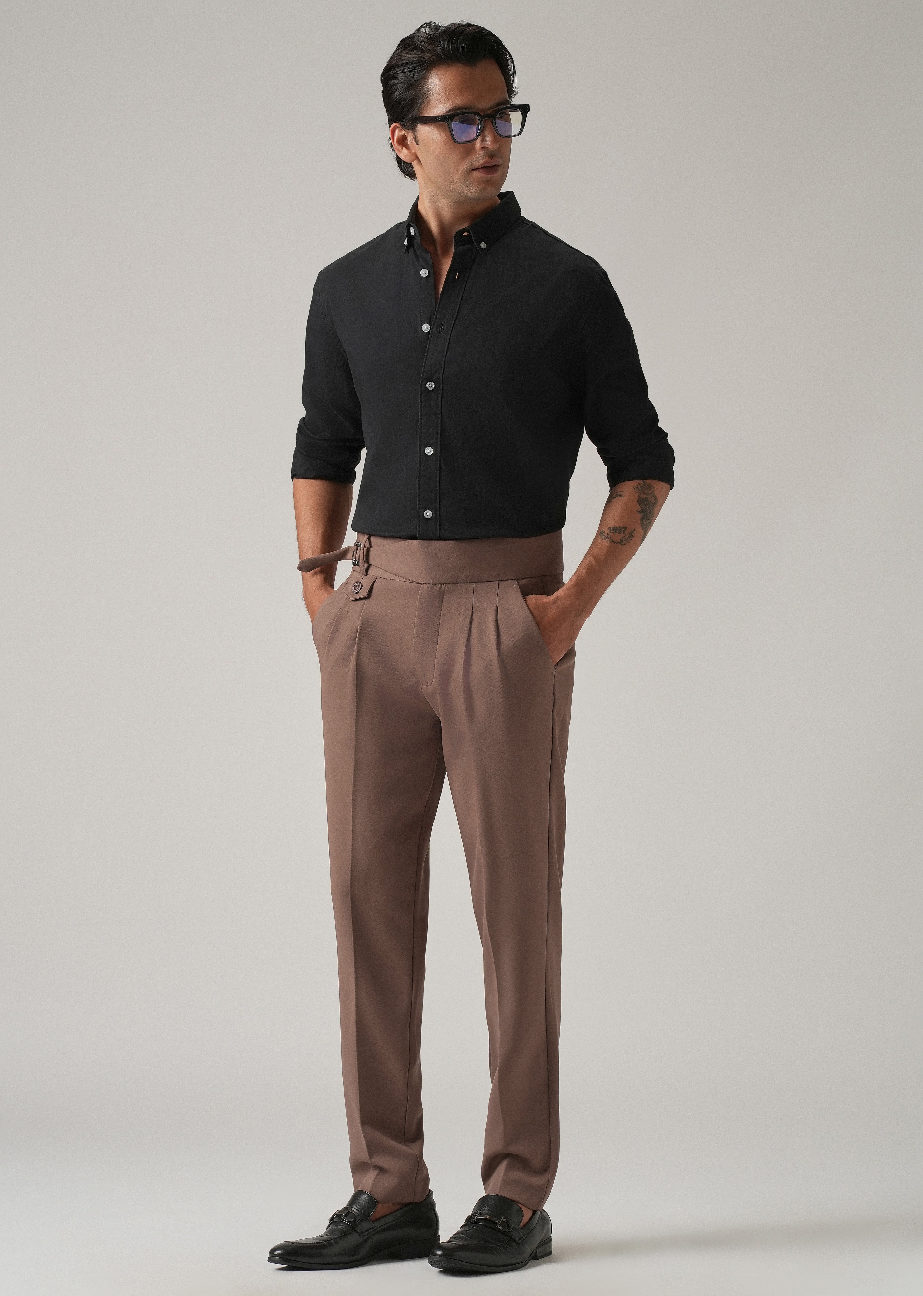 Taupe Brown Gurkha Pant