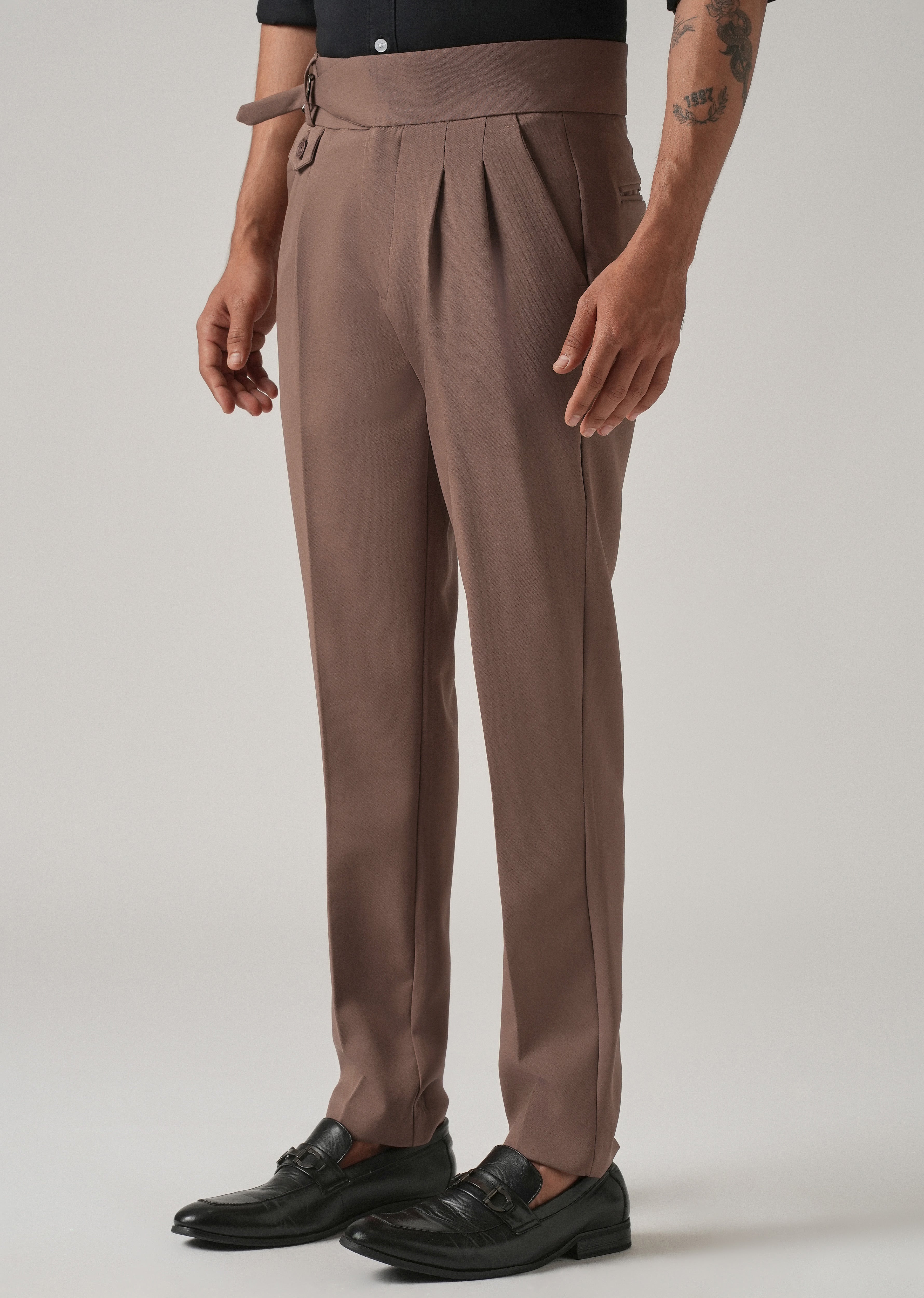 Taupe Brown Gurkha Pant