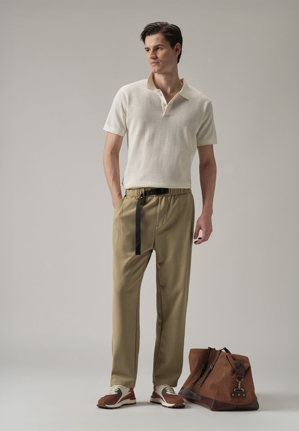 Taupe Twill Pants