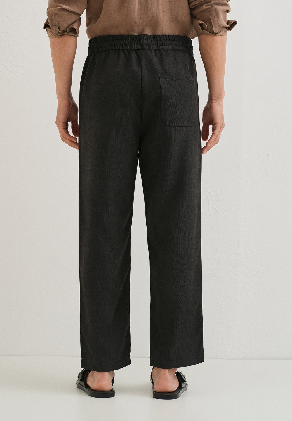 Taupe Grey Pin Stripe Corduroy Pant