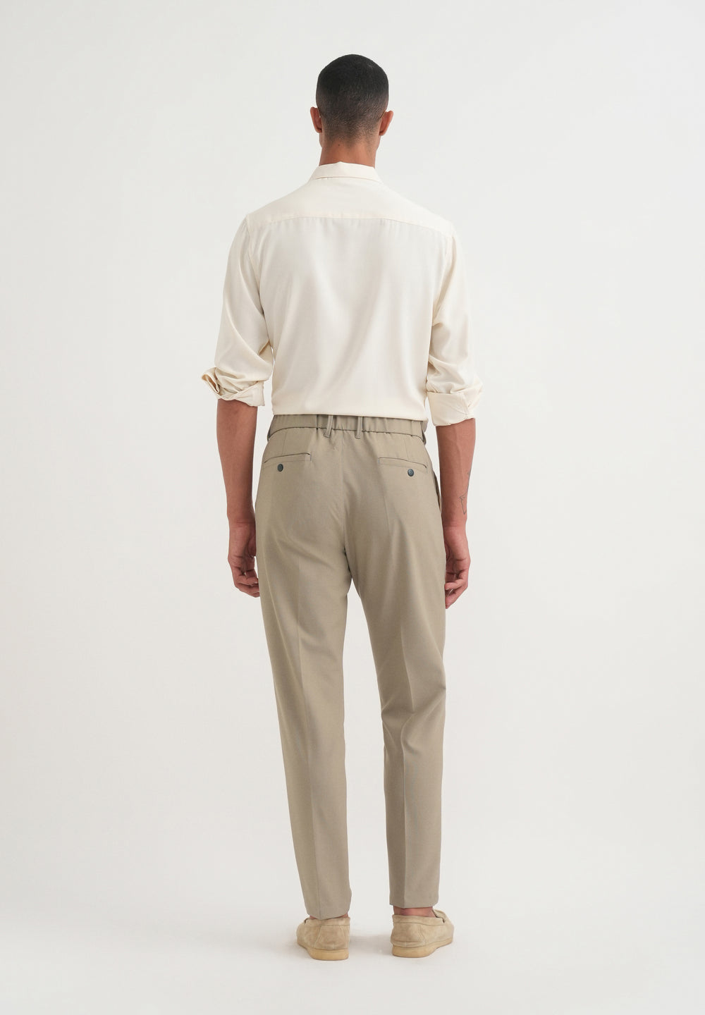 Taupe Semi-Elasticated Trouser