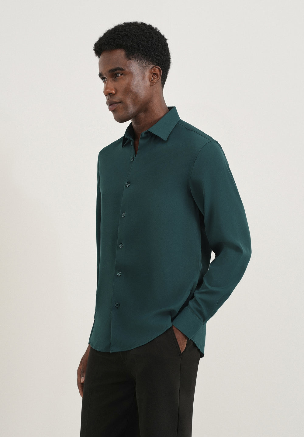 Teal Green Fluid Soft Shirt
