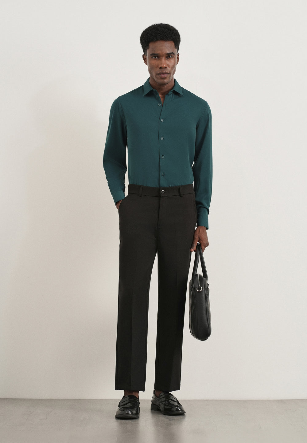 Teal Green Fluid Soft Shirt