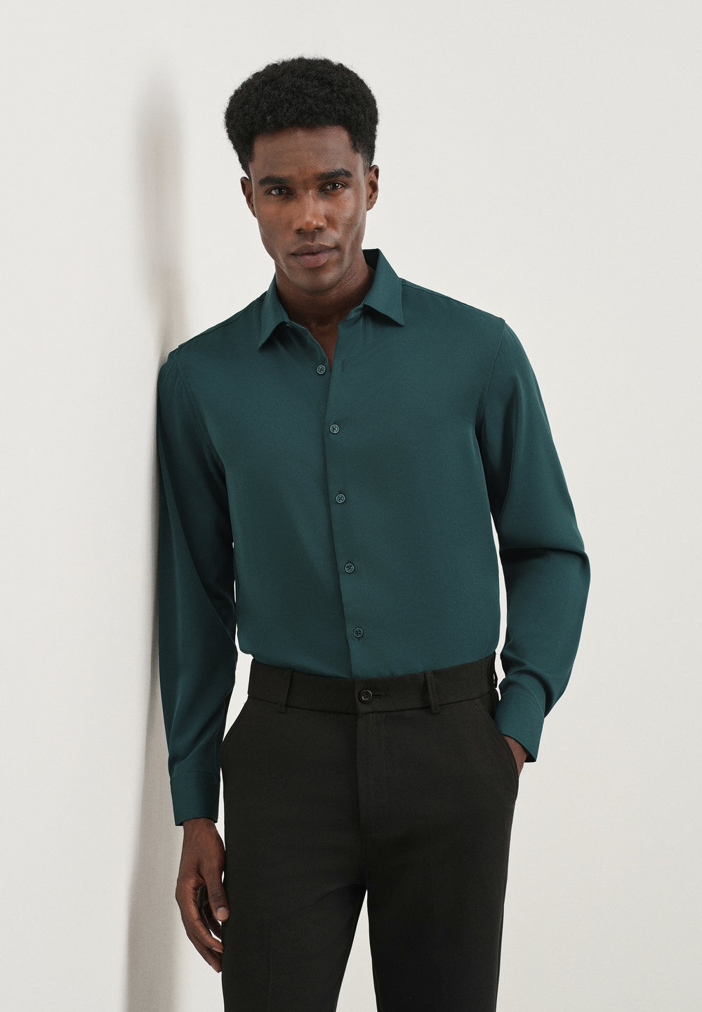 Teal Green Fluid Soft Shirt