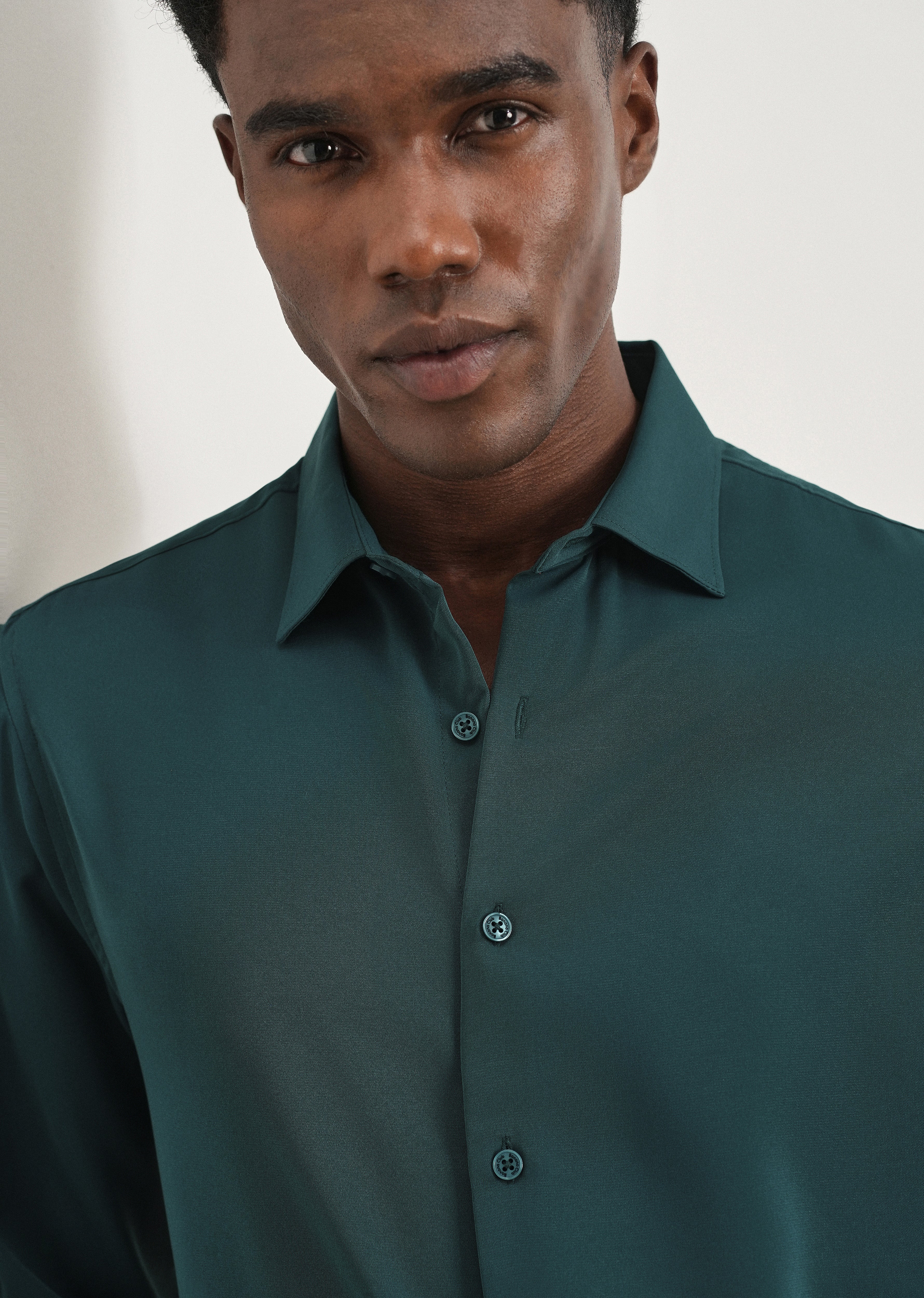 Teal Green Fluid Soft Shirt