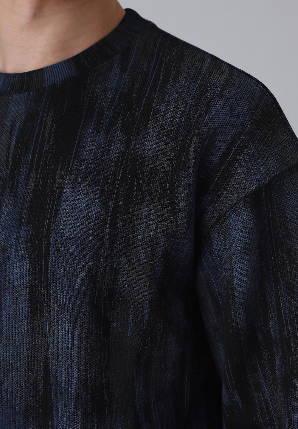Color Stripes Blue Sweatshirt
