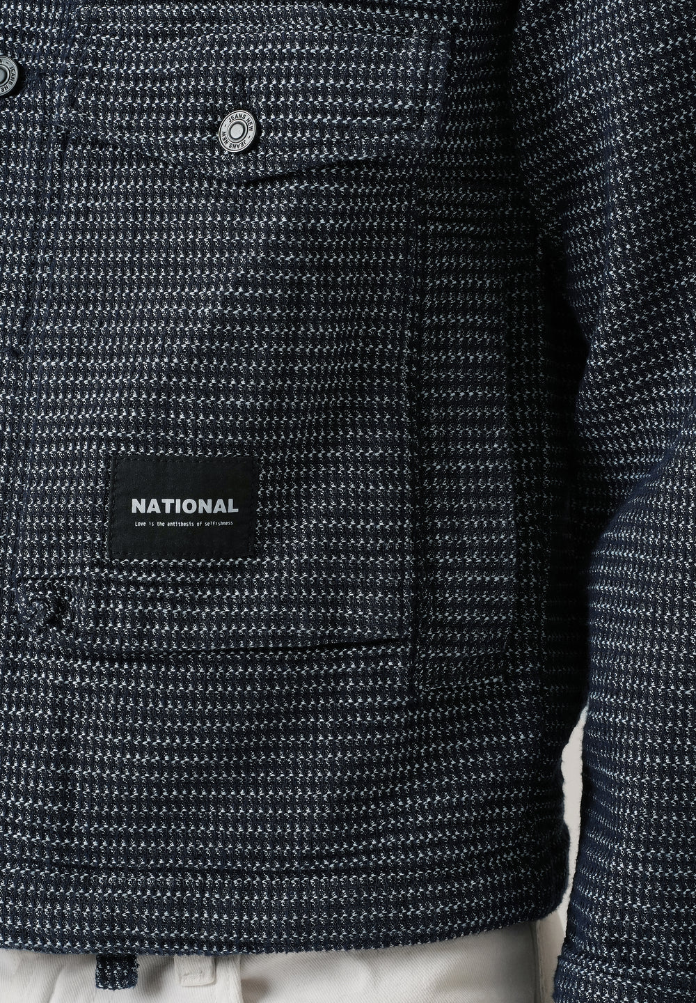 Textured Denim Jacquard Jacket