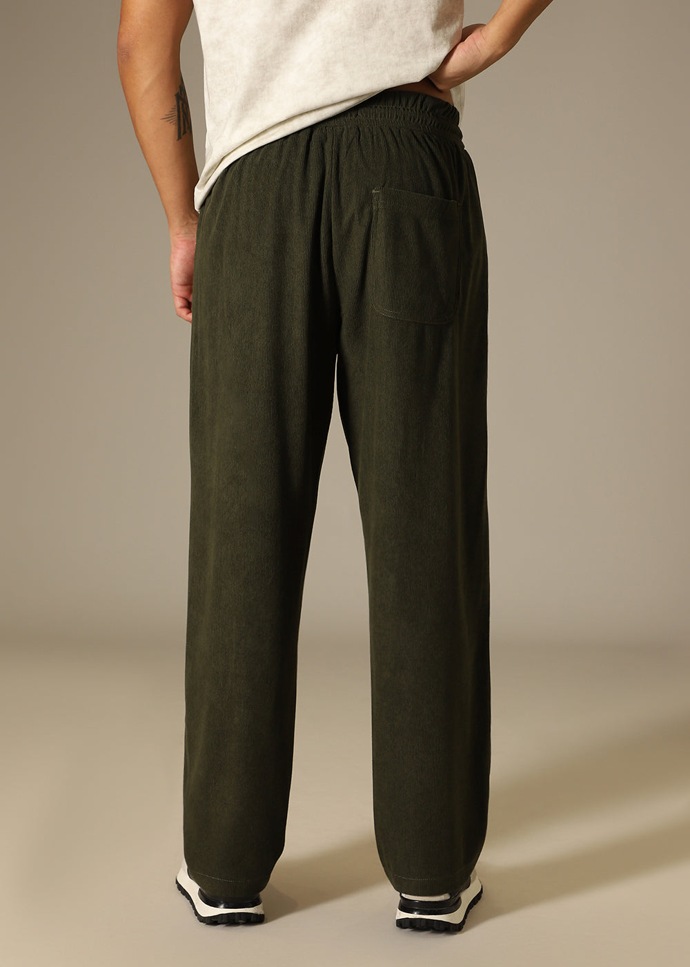 Pine Green Thin Corduroy Pant
