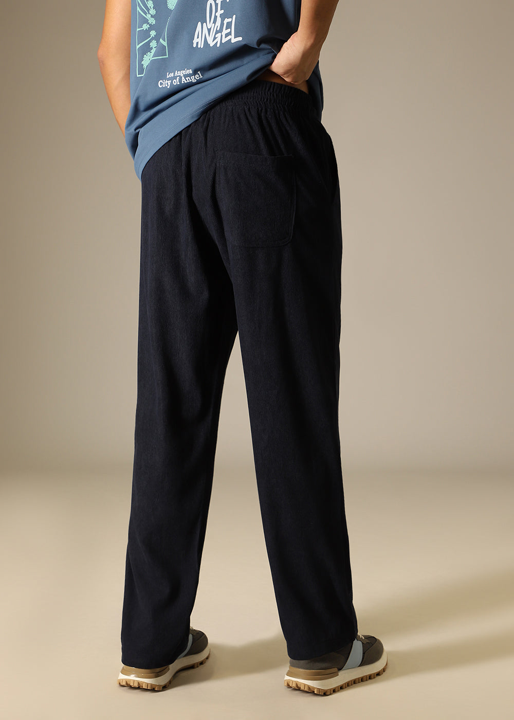 Navy Blue Thin Corduroy Pant