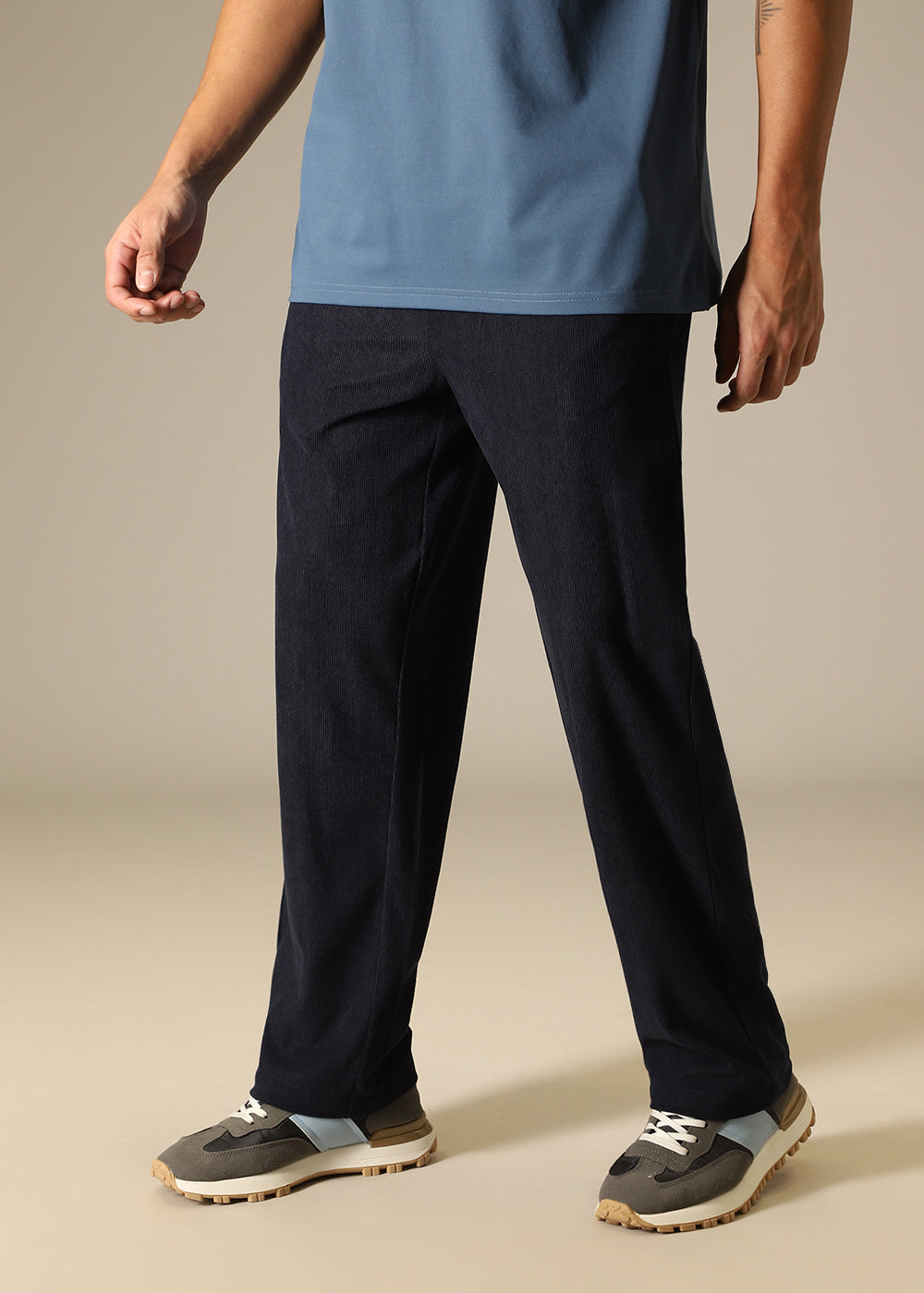 Navy Blue Thin Corduroy Pant