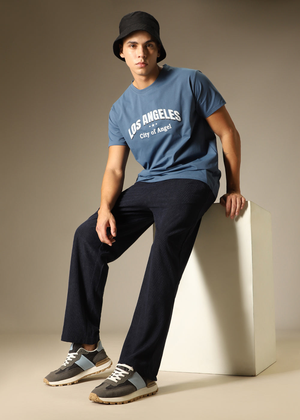 Navy Blue Thin Corduroy Pant