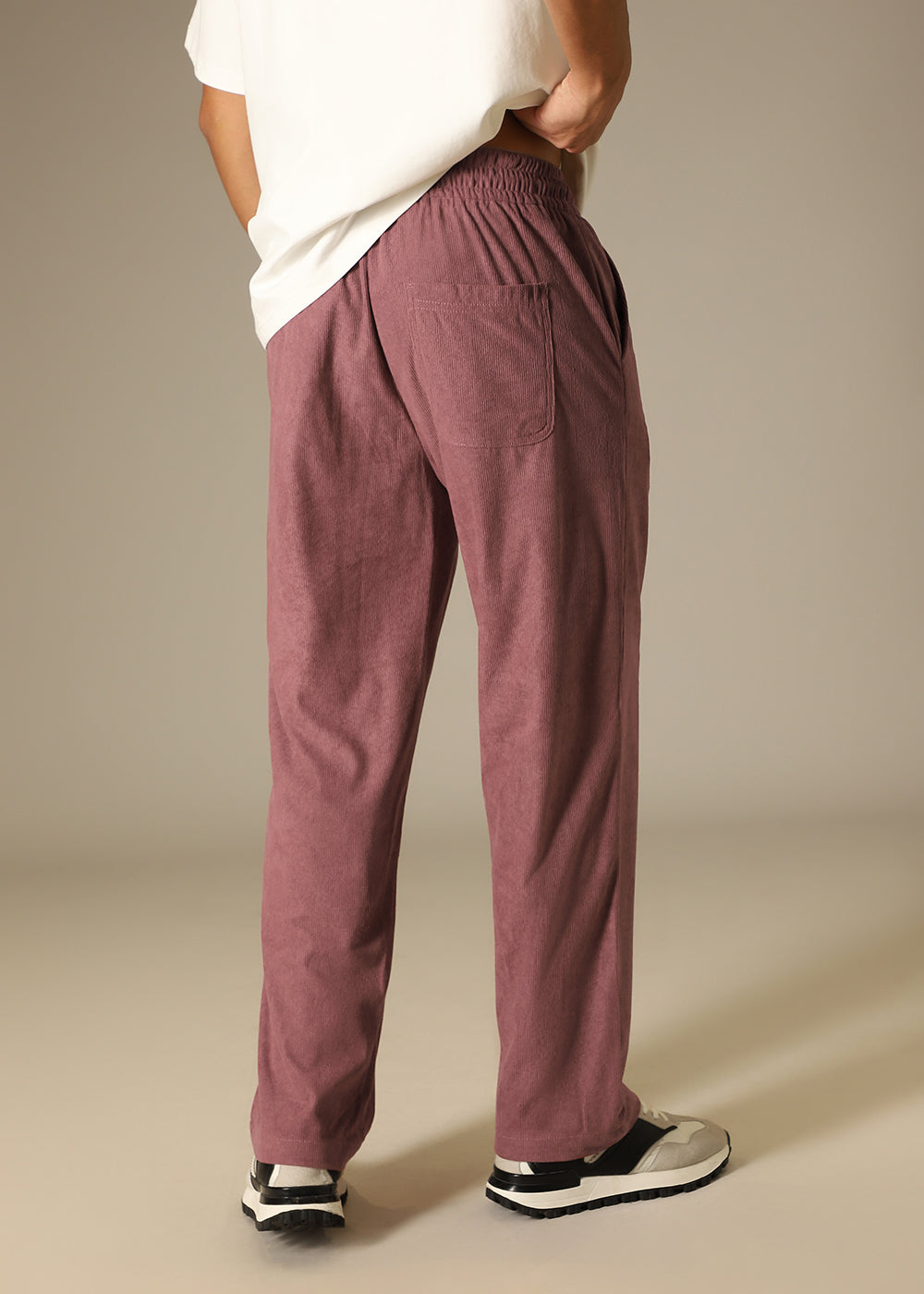Nude Pink Thin Corduroy Pant