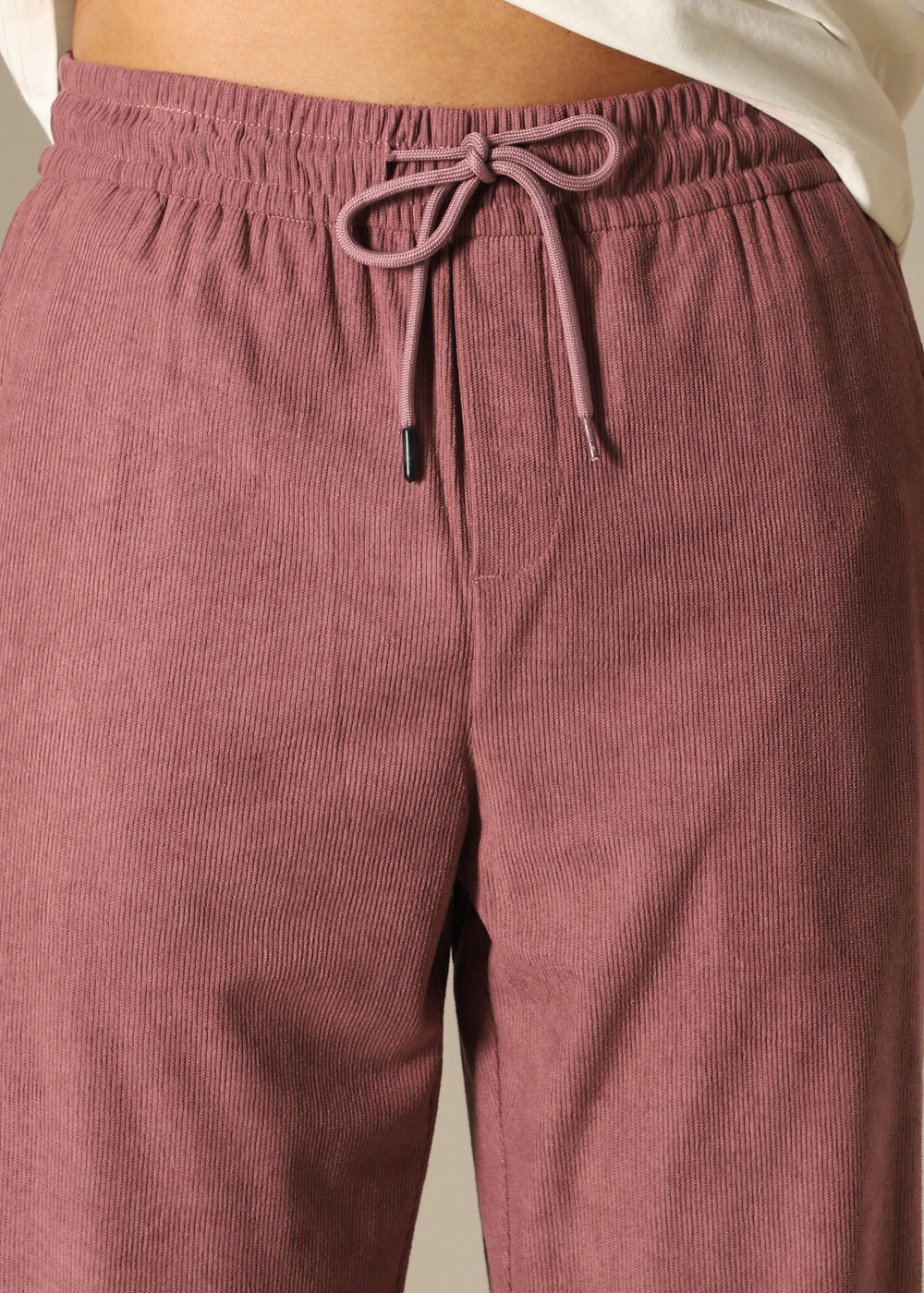 Nude Pink Thin Corduroy Pant