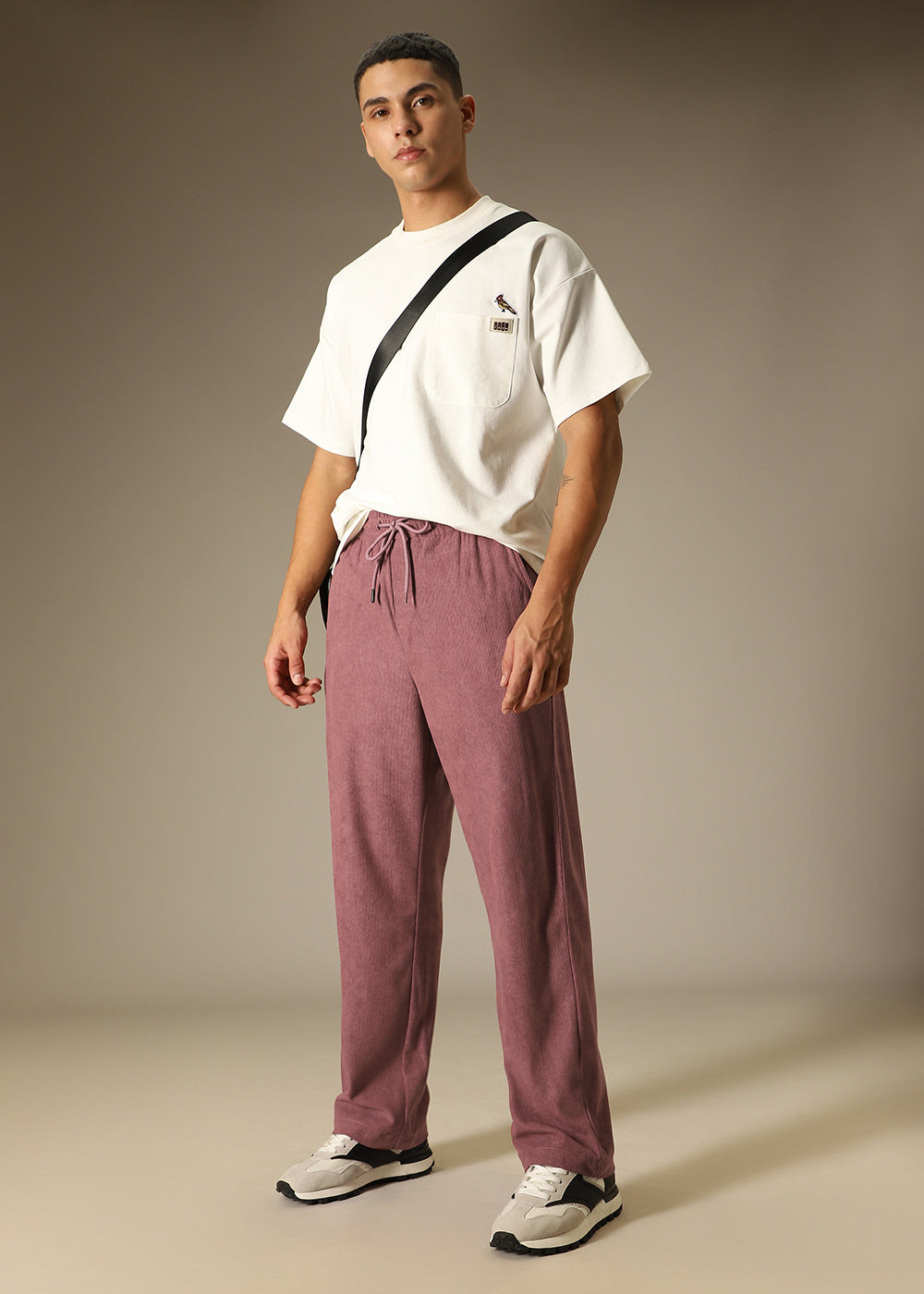 Nude Pink Thin Corduroy Pant