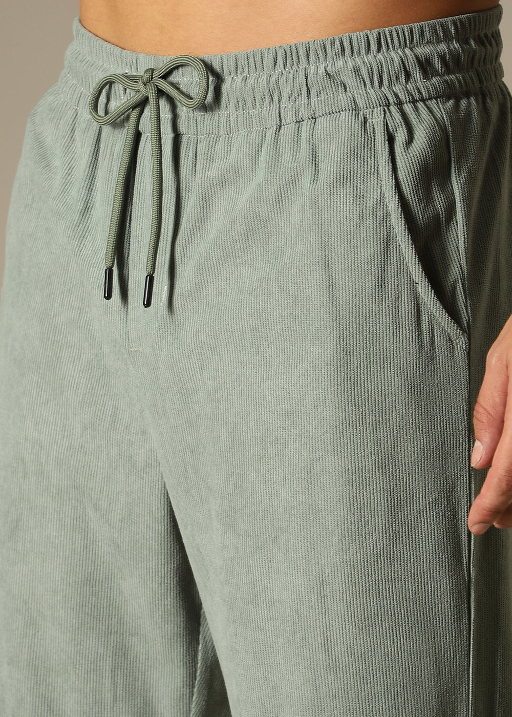 Pastel Green Thin Corduroy Pant