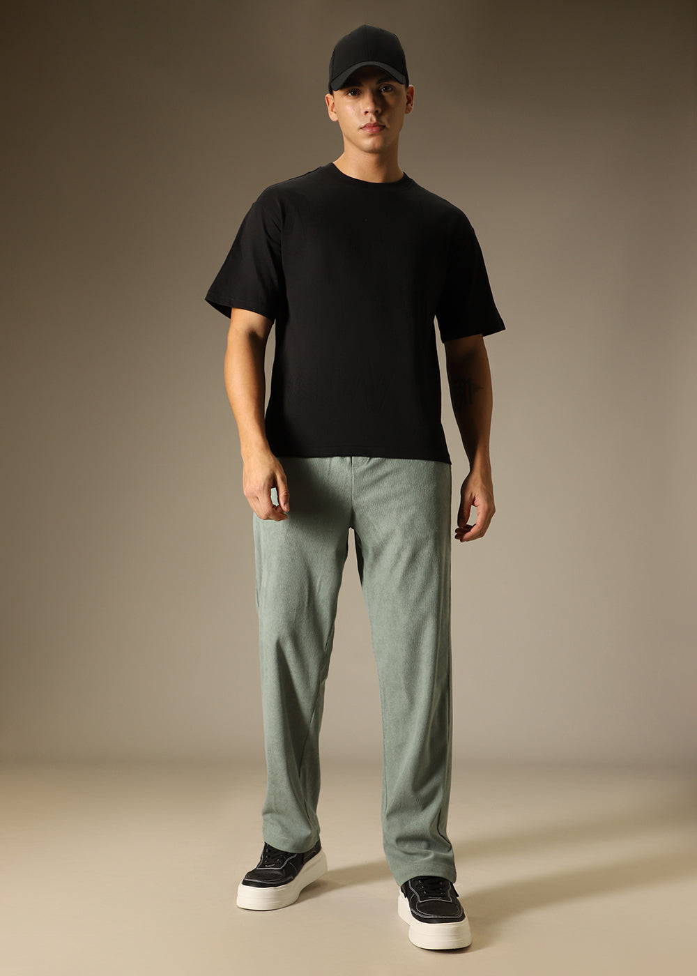 Pastel Green Thin Corduroy Pant