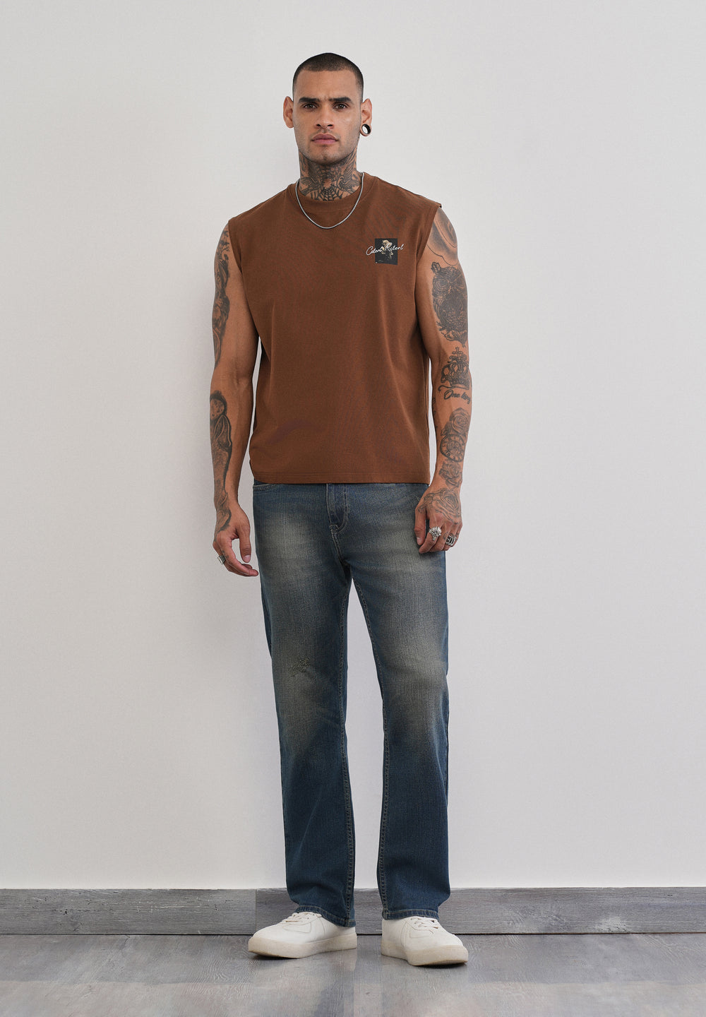 Tinted Blue Straight Fit Jeans