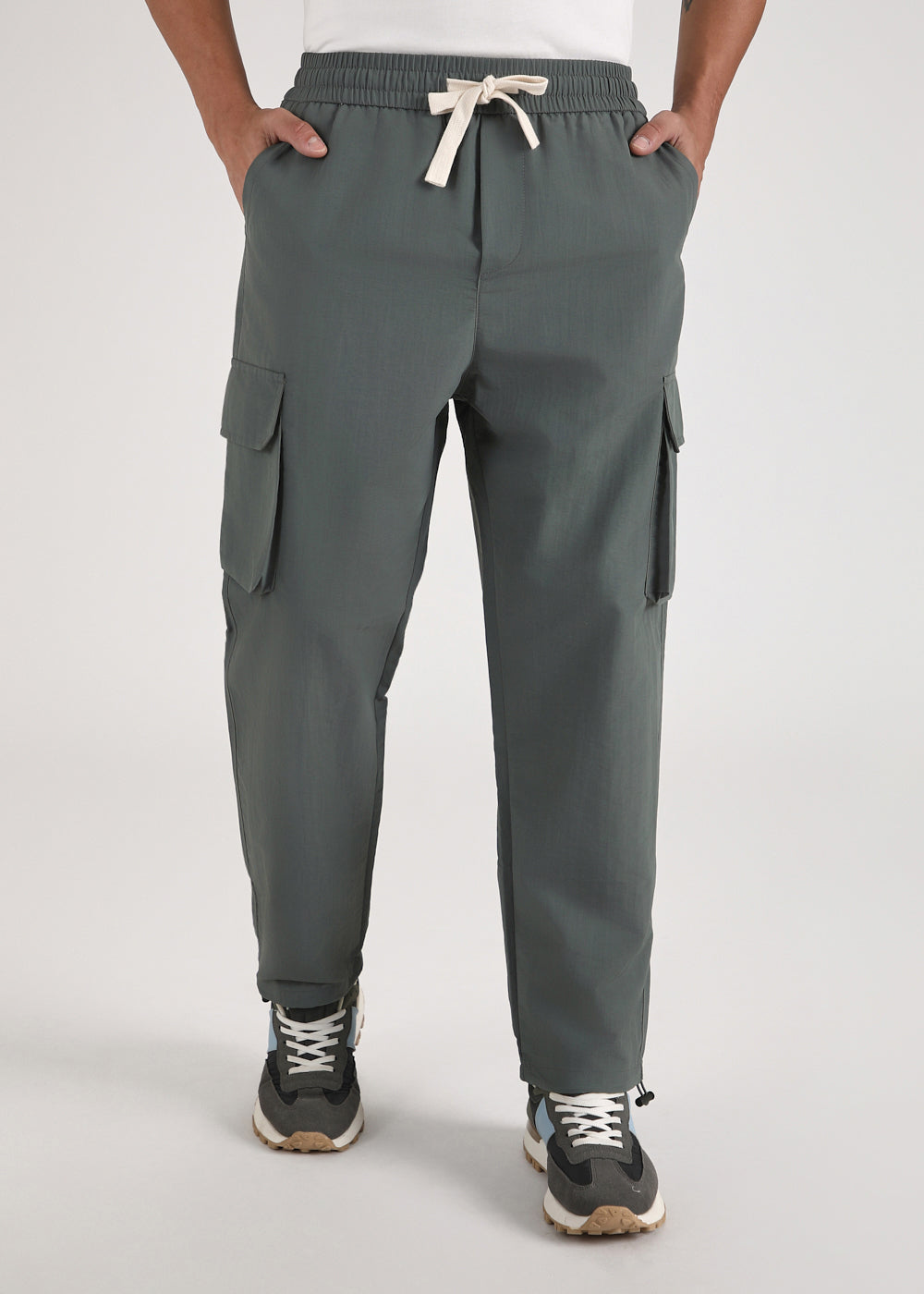 Sage Grey Relaxed Fit Track Pant